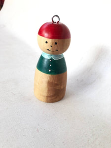 Painted Hand turned Wood Elf