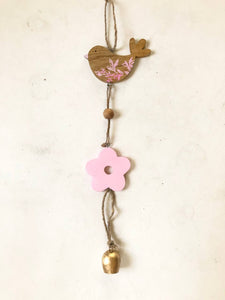 Bird and flower charm