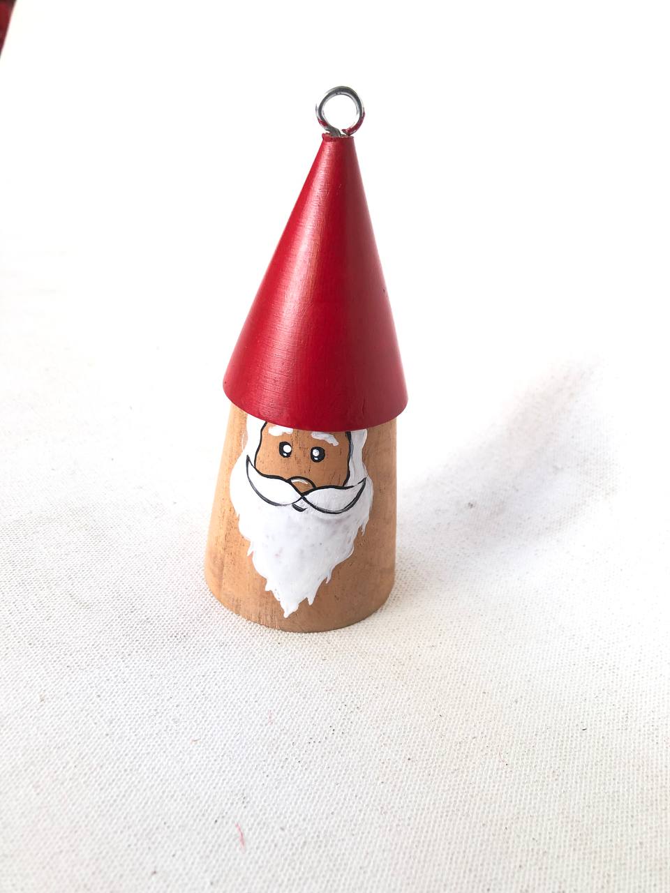 Hand turned painted Santa