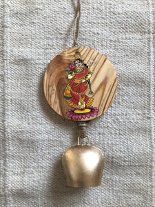 Ma Lakshmi handpainted wood hanging ML1