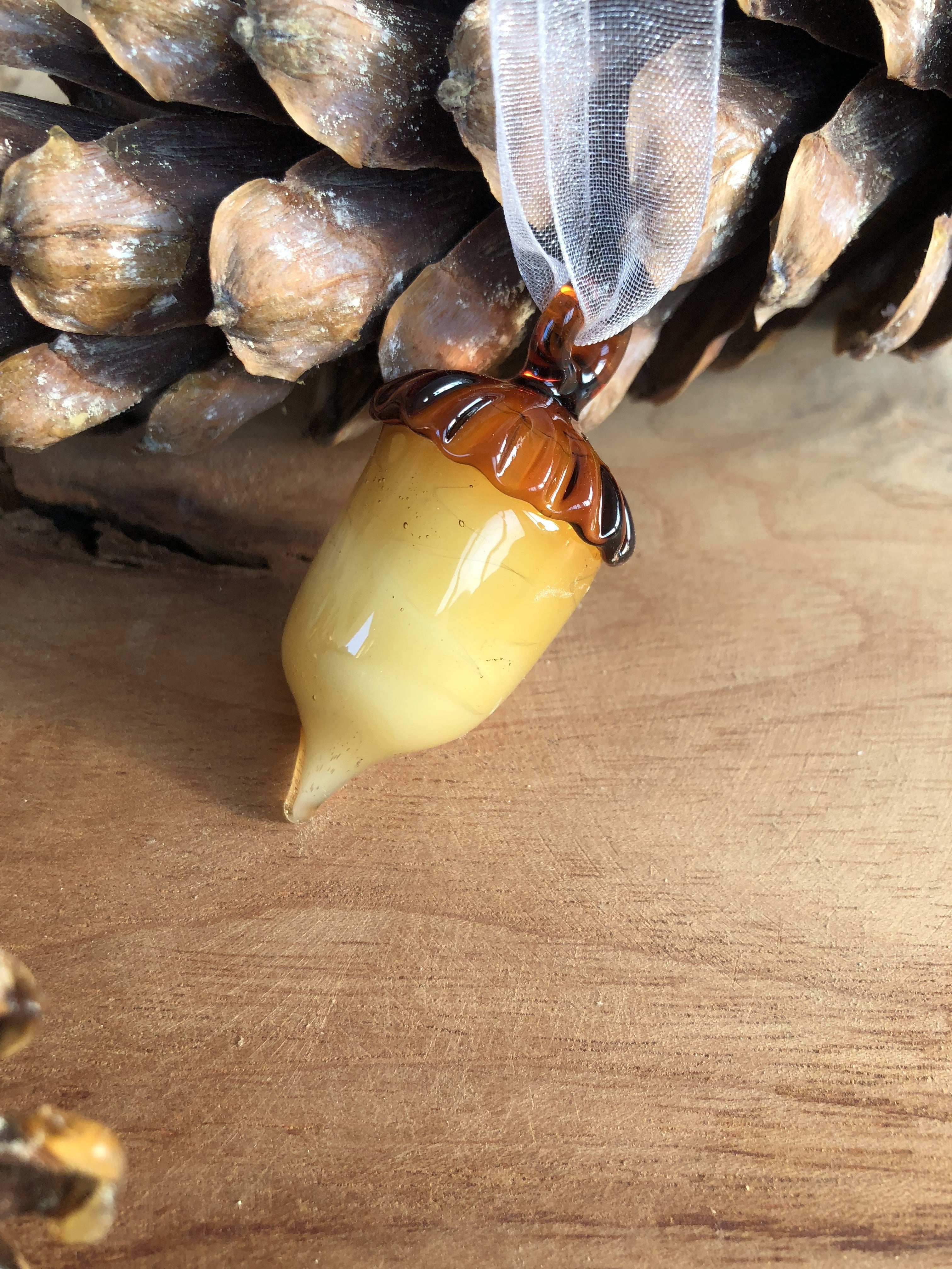 Acorn nut Glass Ornament