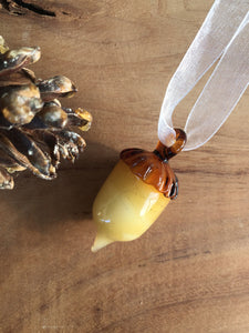 Acorn nut Glass Ornament