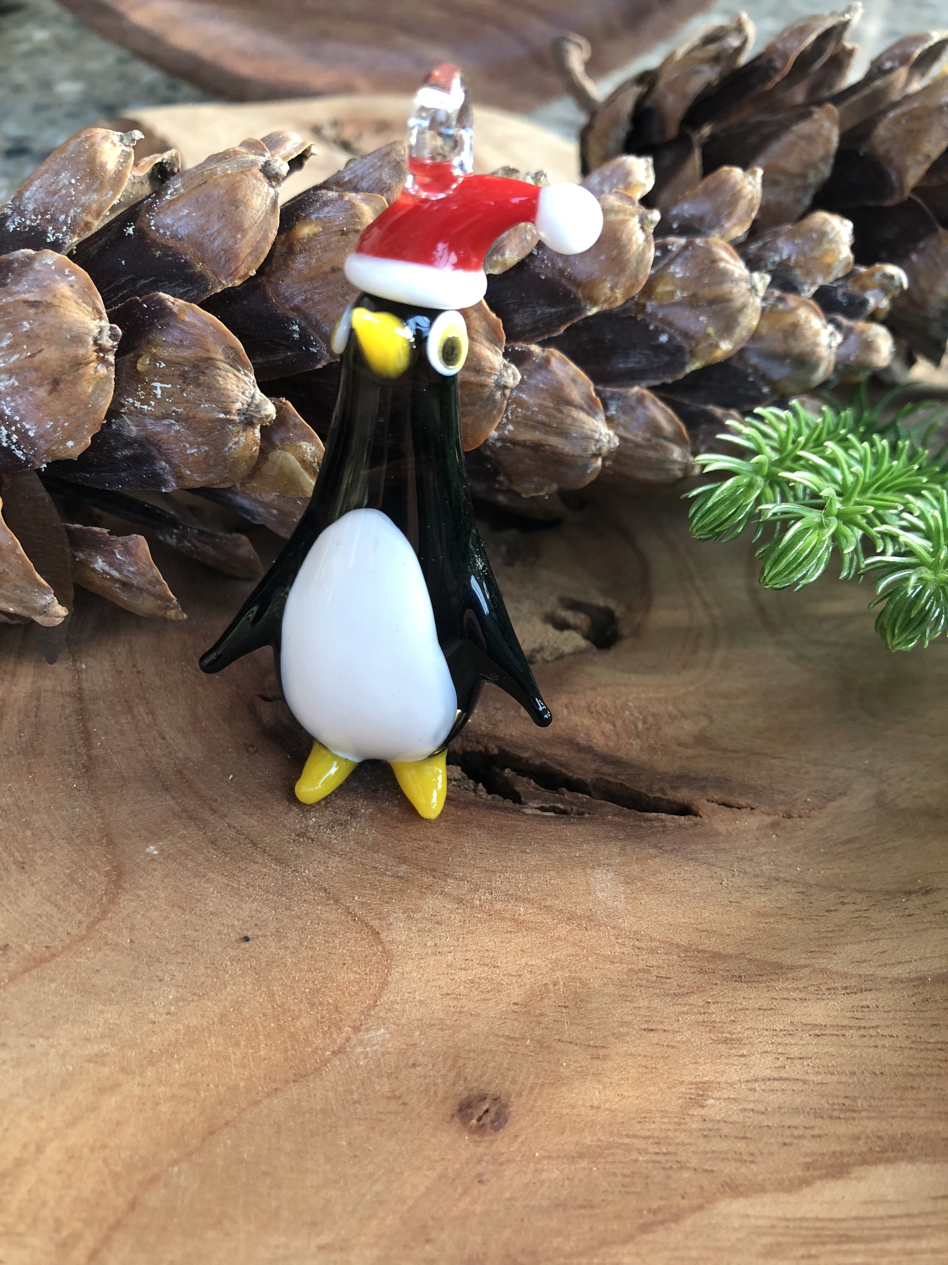 Penguin  Glass Ornament