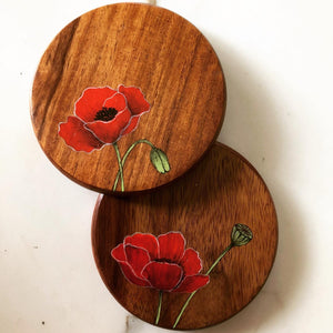 Poppy (Set of 4 coasters)