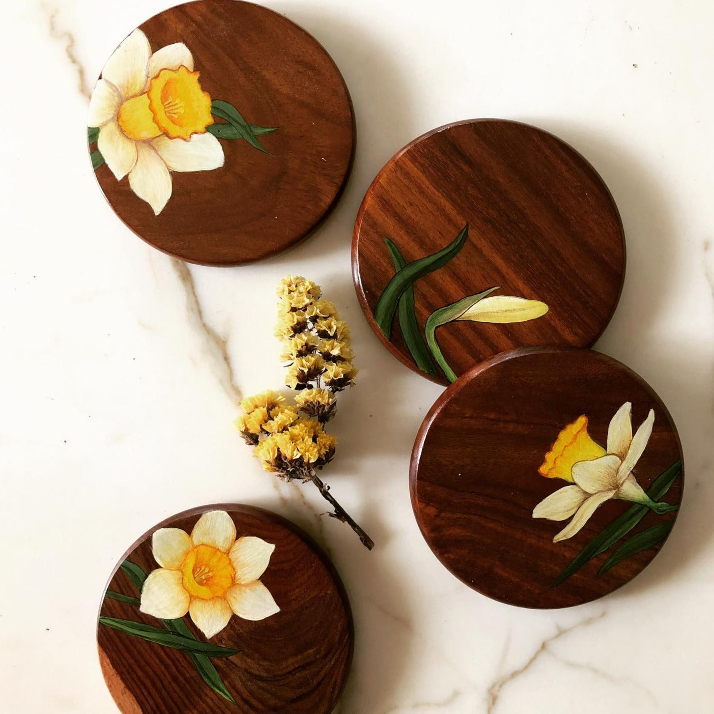 Daffodils (Set of 4 coasters)