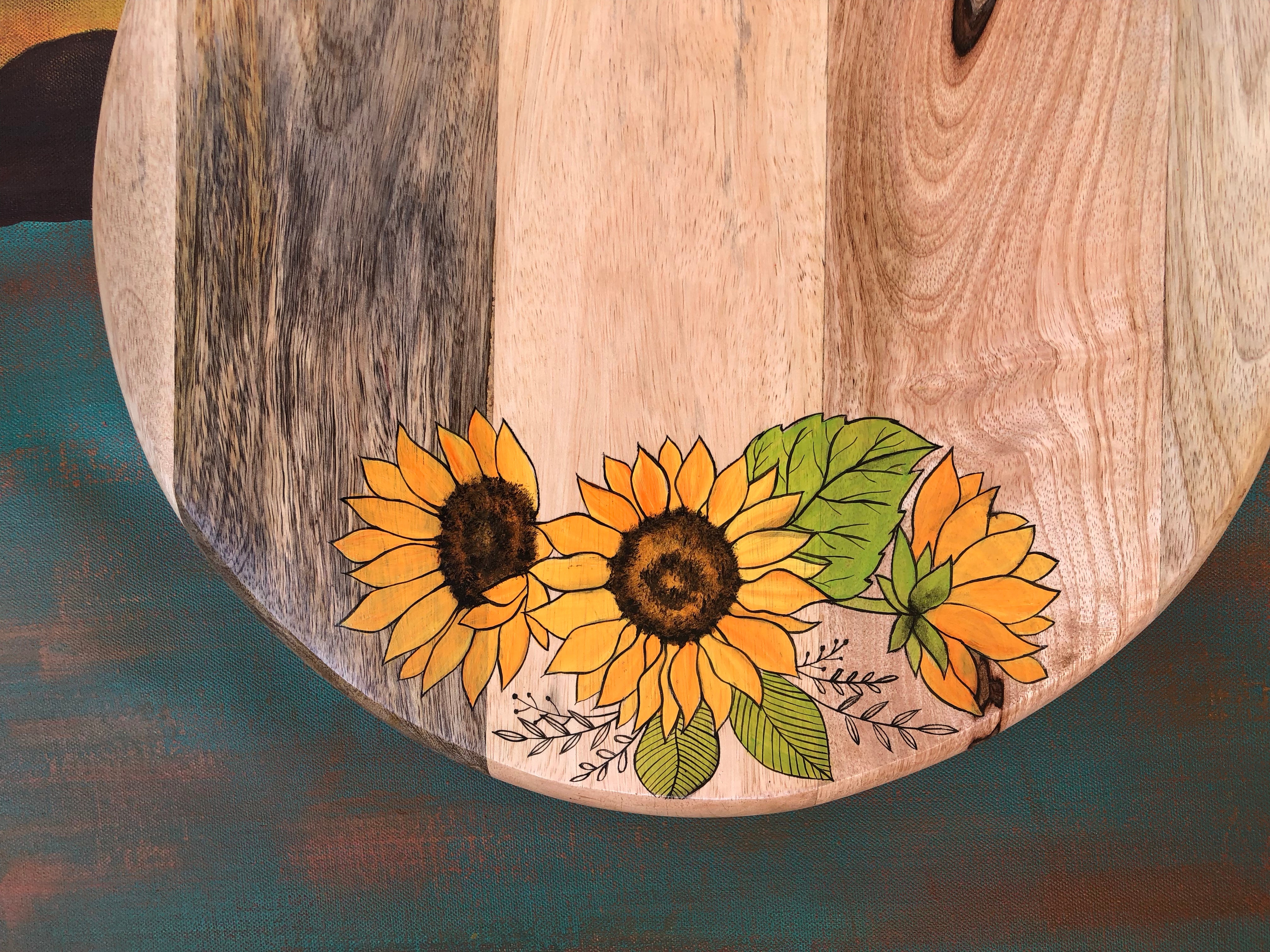 20" Sunflower Round Platter