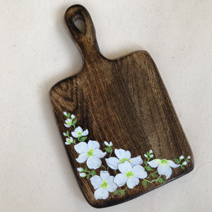 Vibrant Blossoms dogwood flowers platter 9" x 6"