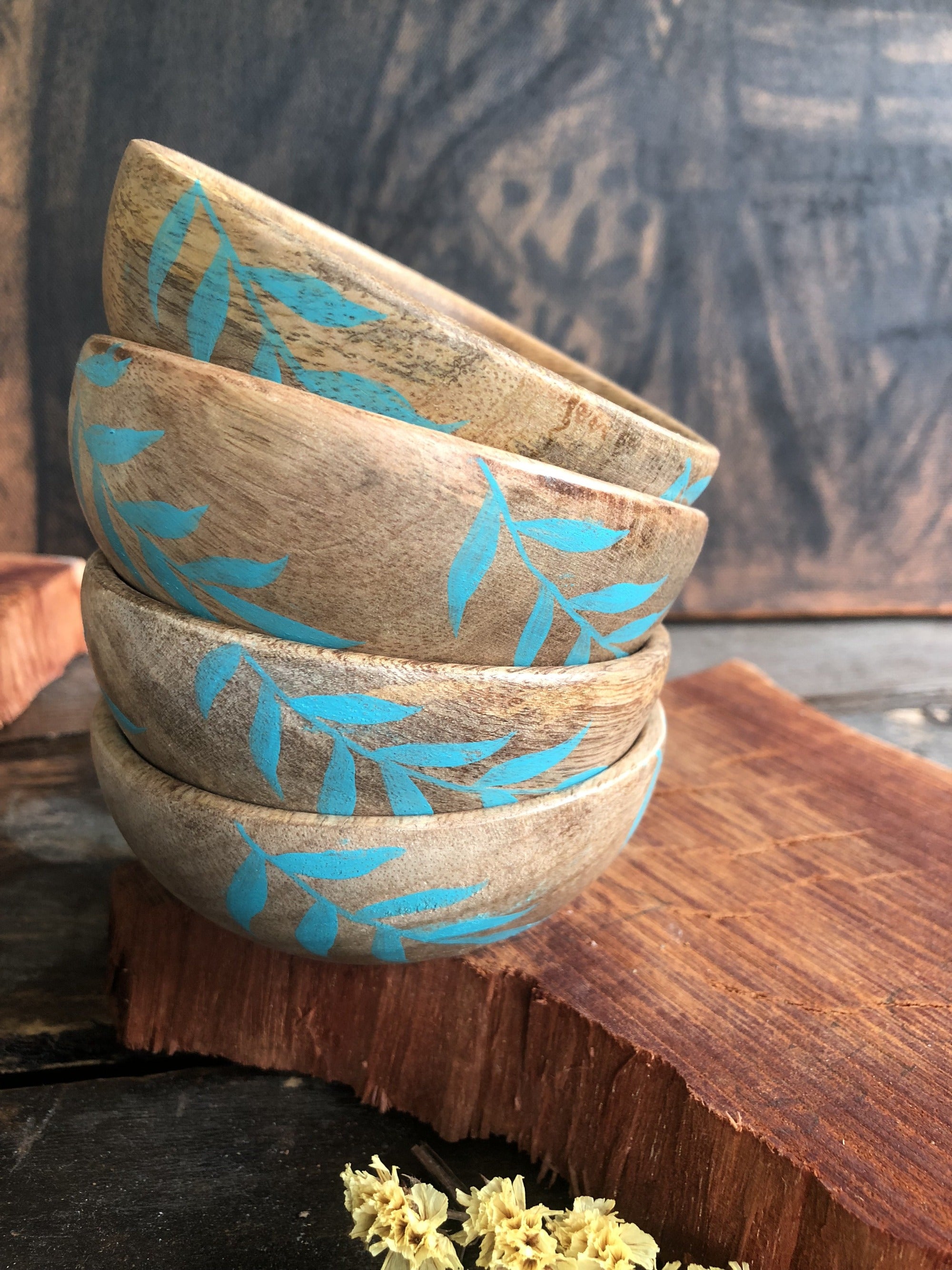 Snack bowls teal