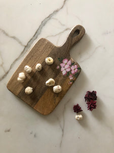 Mini Platter with pink flowers 9" x 6"