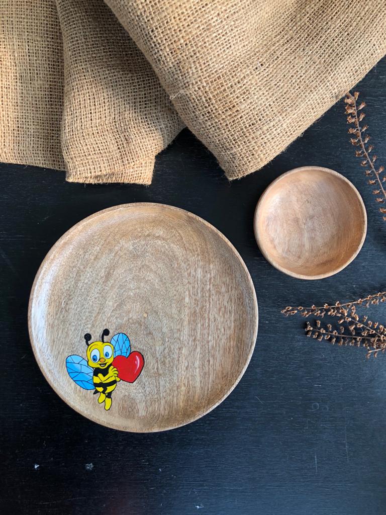 Bumble Bee Heart -snack plate