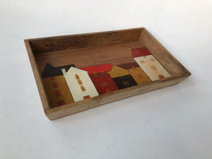 Street houses Rectangle Tray 18" x 12"