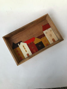 Street houses Rectangle Tray 18" x 12"