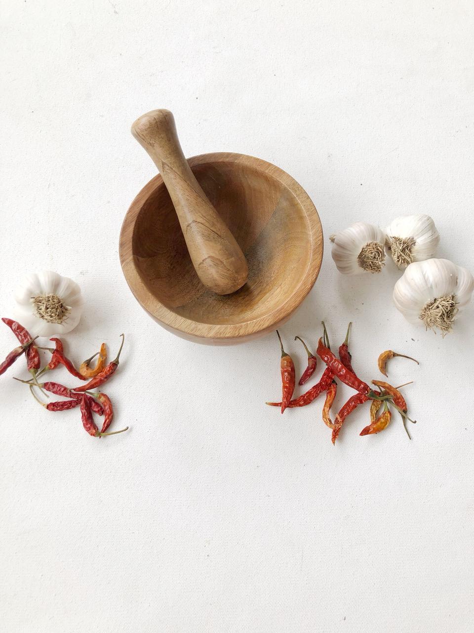 Wood Mortar and Pestle / okhli