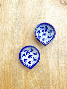 Cool Blue Diya set