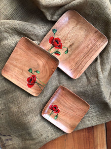 Poppy Square Plates