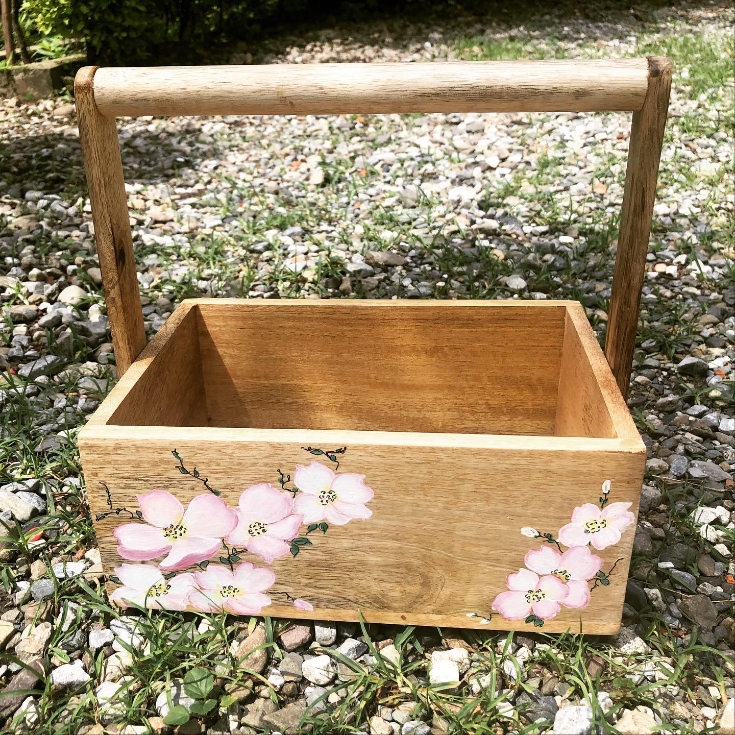 Rectangle Mango wood basket