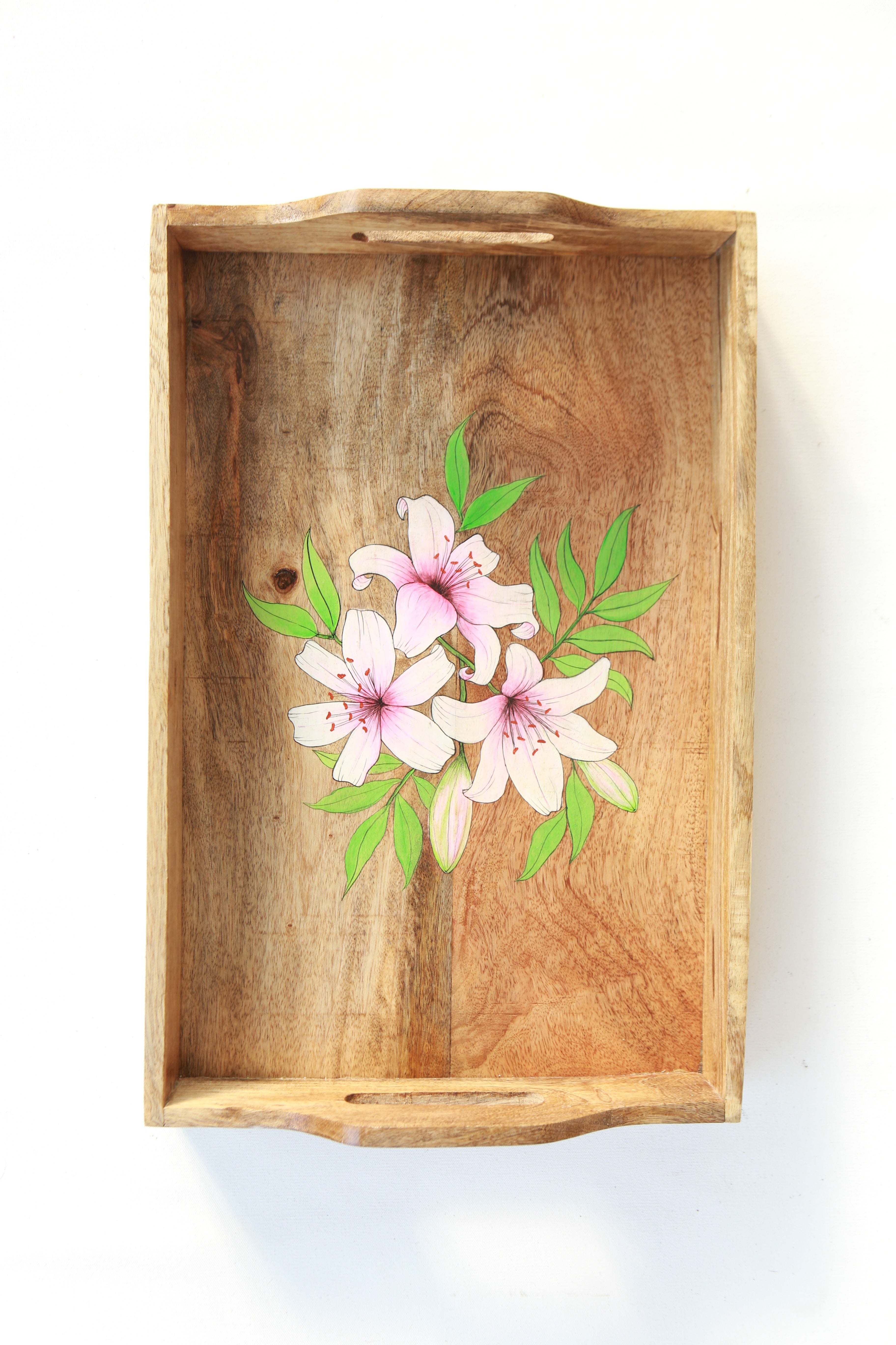 Rectangle Pink Lily Tray