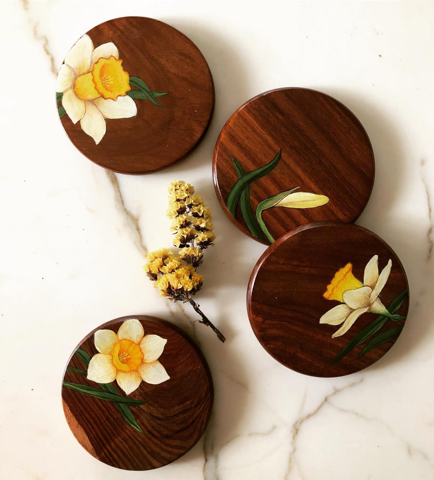 Daffodils (Set of 4 coasters)