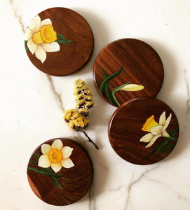 Daffodils (Set of 4 coasters)