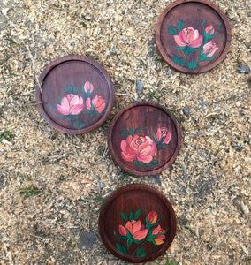 Rose Coasters -set of 4
