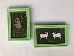 Pichwai Framed Decor- Green set