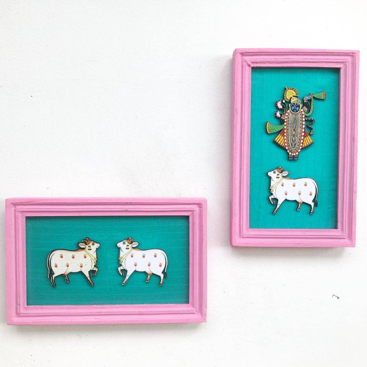 Pichwai Framed Art- Pink set