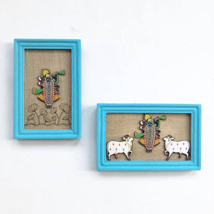 Pichwai Framed Art- Blue