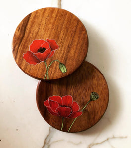 Poppy (Set of 4 coasters)