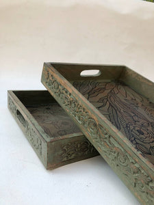 Rustic Linework Rectangle Tray